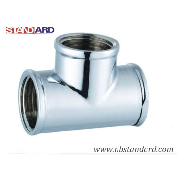 Nickel Plated Tee/Brass Fitting/Plumbing/Equal